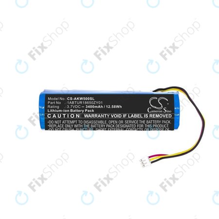 Baterie pentru Akai 5000 Solo, Ewi 5000, 3400mAh, Li-Ion, 3.7V, 1ABTUR18650ZY01, HQ