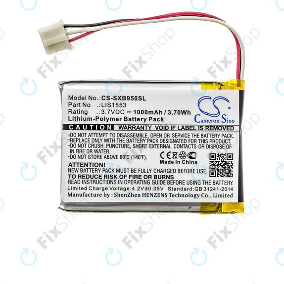 Baterie pentru Sony Mdr-Xb950n1, Srs-Ws1, 1000mAh, Li-Pol, 3.7V, LIS1553, HQ