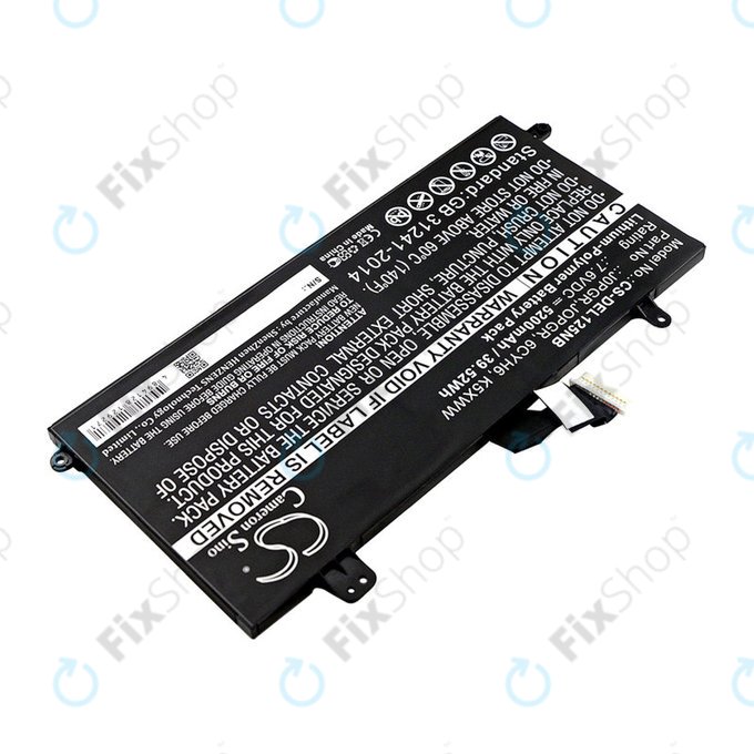 Baterie pentru Dell Latitude 5290, Latitude 12 5285, 5200mAh, Li-Pol, 7.6V, J0PGR, HQ