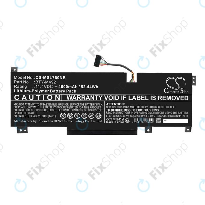 Baterie pentru MSI Pulse GL76, Katana GF66, Bravo 15, Crosshair 17, 4600mAh, Li-Pol, 11.4V, BTY-M492, HQ