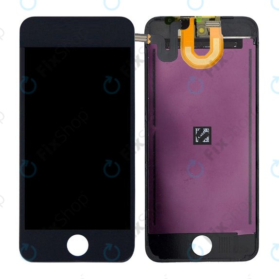 Ecran LCD pentru iPod Touch (5th Gen, 6th Gen, 7th Gen), Black, Sticlă tactilă cu ramă