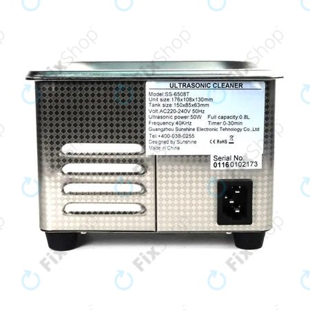 Sunshine SS-6508T - Aparat de Curățat cu Ultrasunet - 0.8L