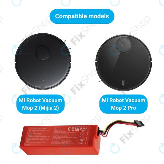 Baterie pentru Xiaomi Mi Robot Vacuum Mop 2 (Mijia 2C), 2 Pro, P1904-4S2P-MM, Li-Ion, 14.4V 6500mAh