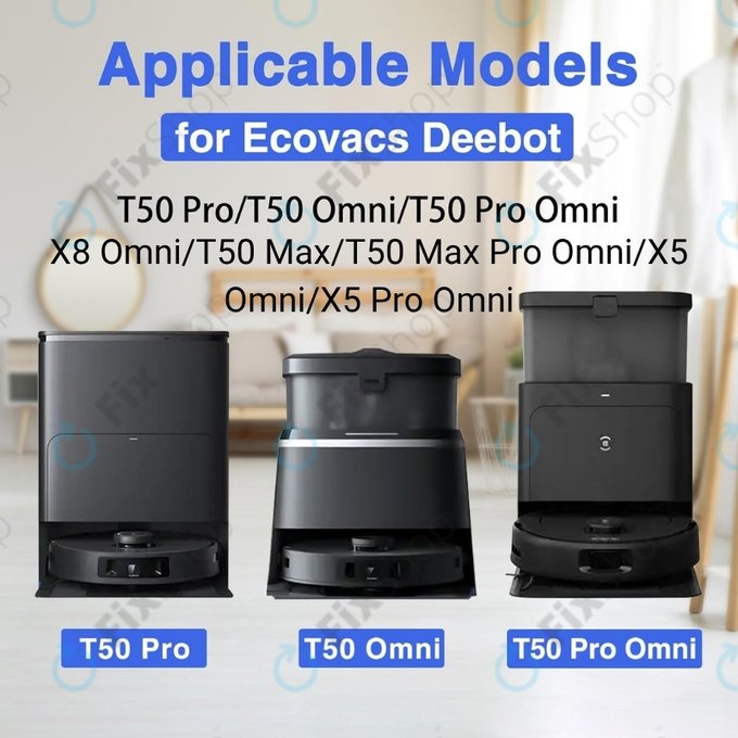 Perie laterală, 2 buc. pentru Ecovacs Deebot T50 Omni, T50 Pro Omni, X8 Omni, T50 Max, T50 Max Pro Omni, X5 Omni, X5 Pro Omni