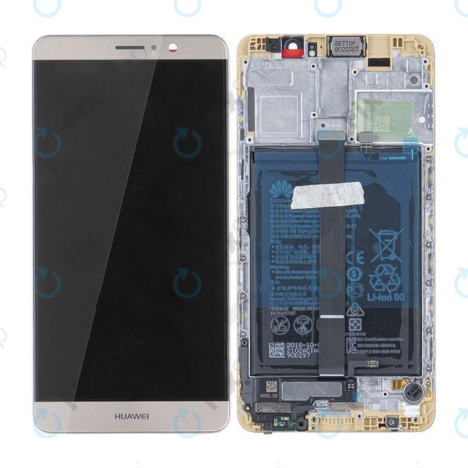 Huawei Mate 9 - Ecran LCD + Sticlă Tactilă + Ramă + Baterie (Champagne Gold) - 02350YXL Genuine Service Pack