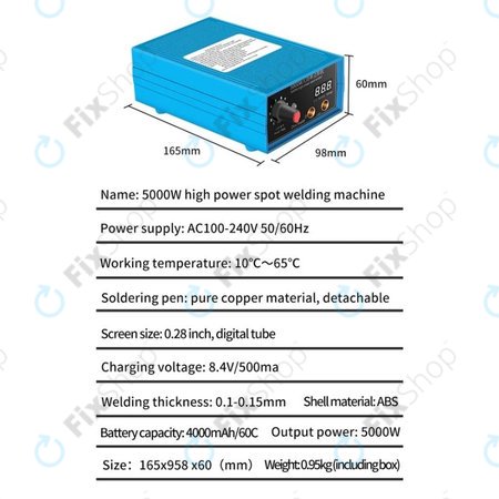 Docreate HPSW 5000W - Mini Mașină de Sudat în Puncte (4000mAh)