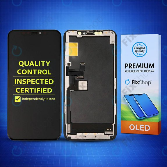 Ecran Hard OLED pentru iPhone 11 Pro, Sticlă tactilă cu ramă, FixPremium