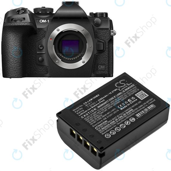 Baterie pentru Olympus OM SYSTEM OM-1, OM-1 Mirrorless, 2260mAh, Li-Ion, 7.2V, BLX-1, HQ