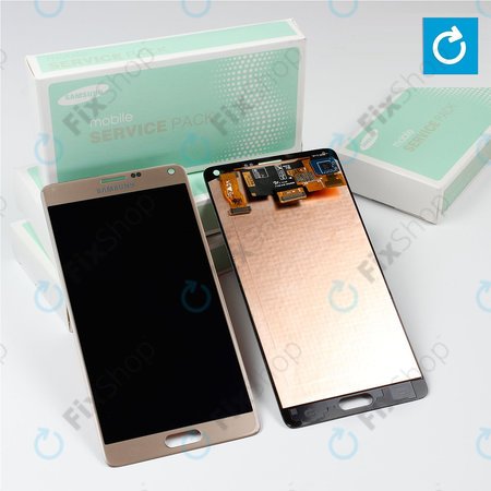 Samsung Galaxy Note 4 N910F - Ecran LCD + Sticlă Tactilă (Bronze Gold) - GH97-16565C Genuine Service Pack