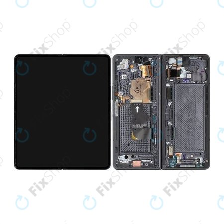 Samsung Galaxy Z Fold 4 F936B - Ecran LCD + Sticlă Tactilă + Ramă (Phantom Black) - GH82-29461A, GH82-29462A Genuine Service Pack