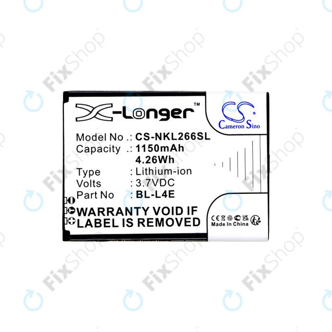 Baterie pentru Nokia 2660 Flip 4G, 1150mAh, Li-Ion, 3.7V, BL-L4E, HQ