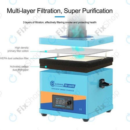 Sunshine SS-6605 - Extractor de Fum pentru Lipit