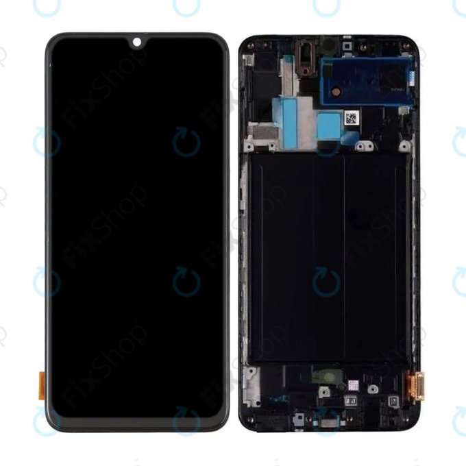 Samsung Galaxy A70 A705F - Ecran LCD + Sticlă Tactilă + Ramă (Black) OLED