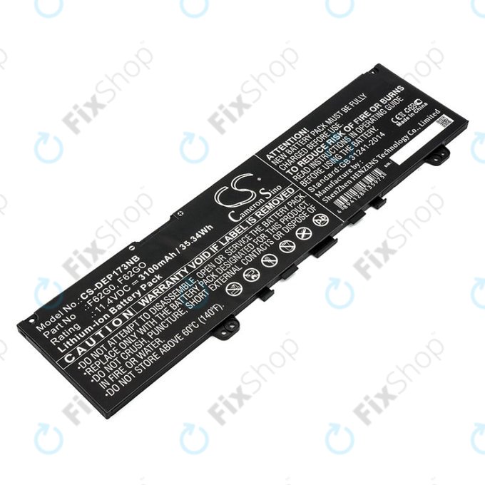Baterie pentru Dell Inspiron 13, 7373, Vostro 13, 3100mAh, Li-Ion, 11.4V, F62G0, HQ