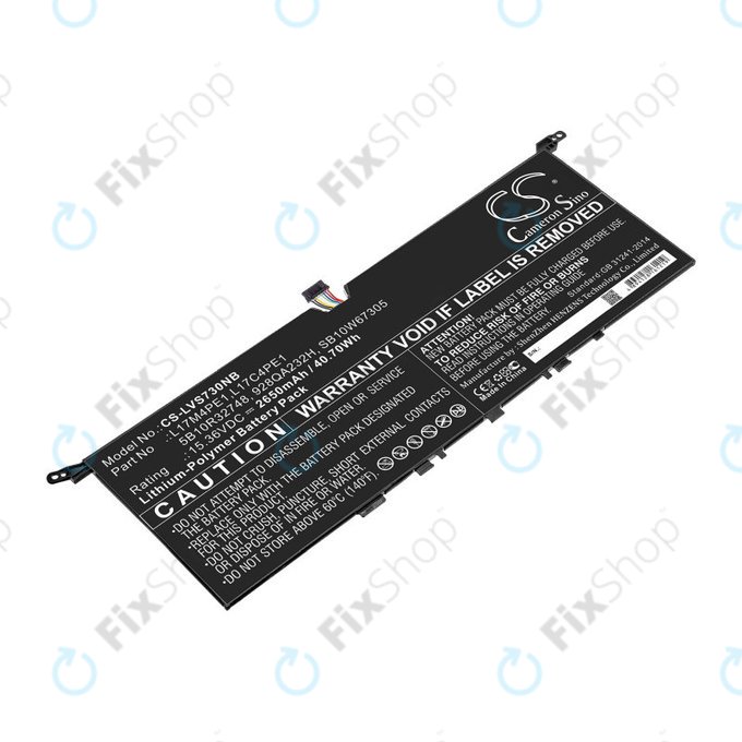 Baterie pentru Lenovo IdeaPad 730-13, 2650mAh, Li-Pol, 15.36V, 5B10R32748, HQ
