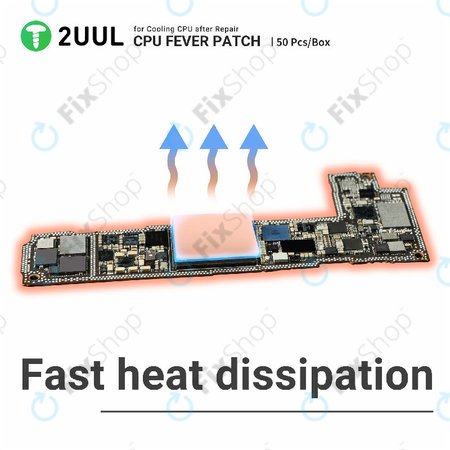 Pad termic pentru CPU, răcire, 2UUL SC09, 17x15x1.5mm