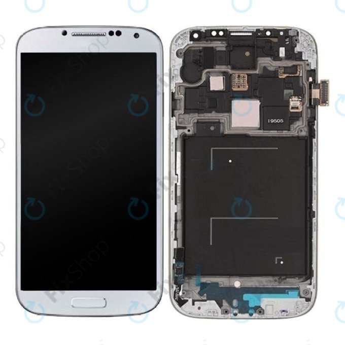 Samsung Galaxy S4 i9505 - Ecran LCD + Sticlă Tactilă + Ramă (White Frost) OLED