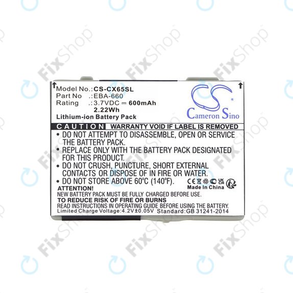 Baterie pentru Siemens M8, A31, CS66, SS66, 600mAh, Li-Ion, 3.7V, EBA-660, HQ