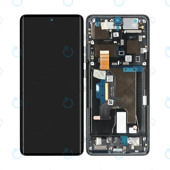 Motorola Edge 50 Ultra - Ecran LCD + Sticlă Tactilă + Ramă (Forest Grey) OLED