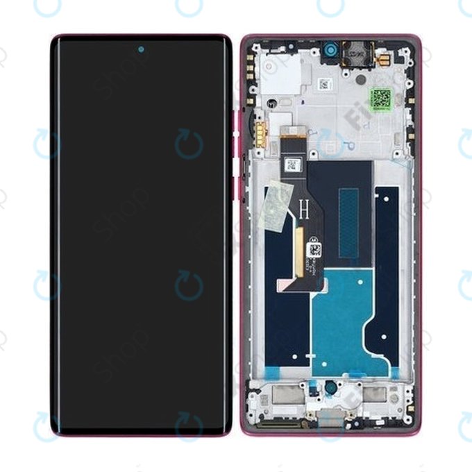 Motorola Edge 50 Fusion - Ecran LCD + Sticlă Tactilă + Ramă (Hot Pink) - 5D68C24345 Genuine Service Pack