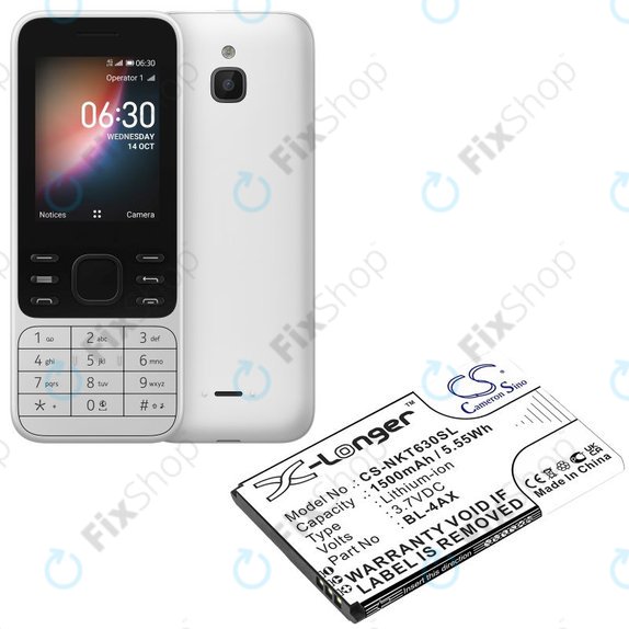 Baterie pentru Nokia 6300 4G, Nokia 8000 4G, 1500mAh, Li-Ion, 3.7V, BL-4AX, HQ