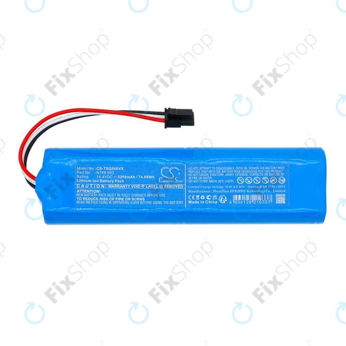 Baterie pentru Tesla Robostar iQ500, iQ600, 5200mAh, Li-Ion, 14.4V, N789-603, HQ