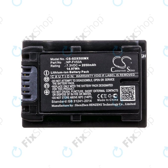 Baterie pentru Sony Fdr-Ax33, Sony Fdr-Ax40, Sony Fdr-Ax45, Sony Fdr-Ax, 2050mAh, Li-Ion, 7.3V, NP-FV50A, HQ