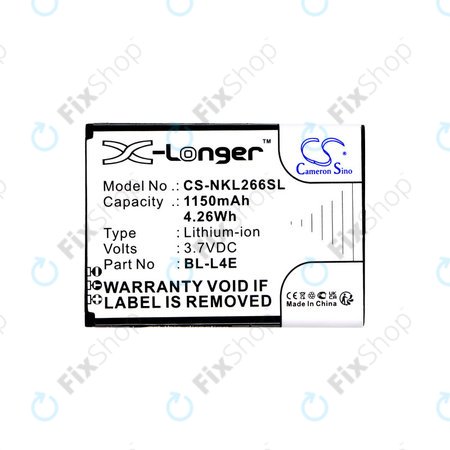 Baterie pentru Nokia 2660 Flip 4G, 1150mAh, Li-Ion, 3.7V, BL-L4E, HQ
