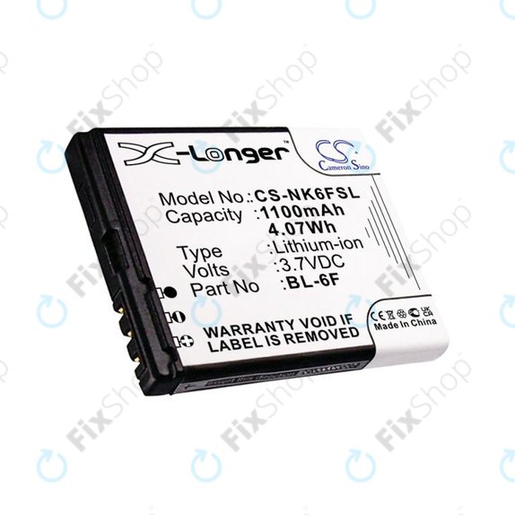 Baterie pentru Nokia N78, N79, N95 8GB, 1100mAh, Li-Ion, 3.7V, BL-6F, HQ