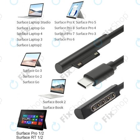 BY-006S - Cablu de Alimentare Multifuncțional pentru Microsoft Surface Book, Go, Laptop, Pro, RT