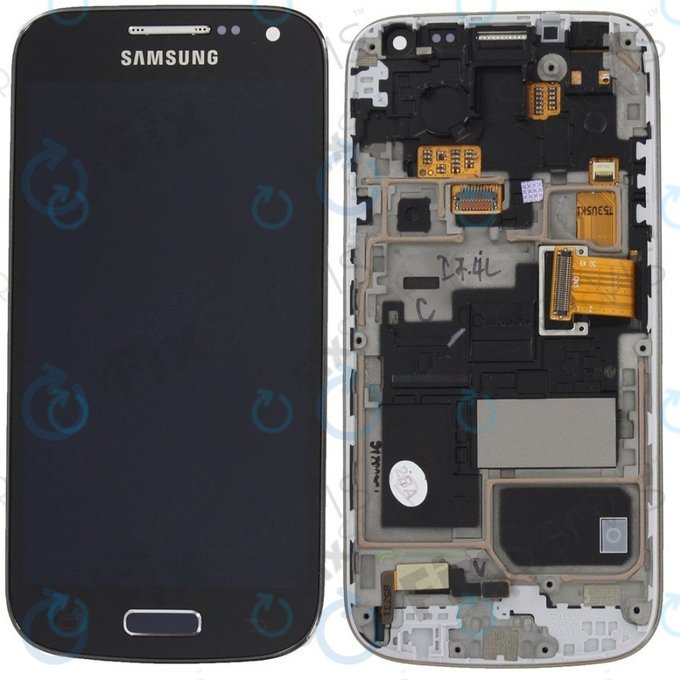 Samsung Galaxy S4 Mini Value I915i - Ecran LCD + Sticlă Tactilă + Ramă (Black Mist) - GH97-16992C Genuine Service Pack