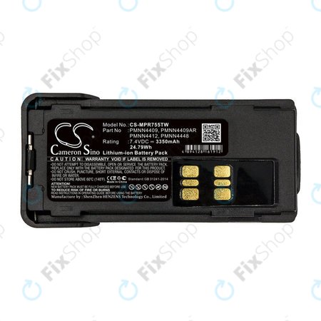 Baterie pentru Motorola DP2600, 4000, 4600, 4800, XPR3000, XPR3300, 3350mAh, Li-Ion, 7.4V, PMNN4409, HQ