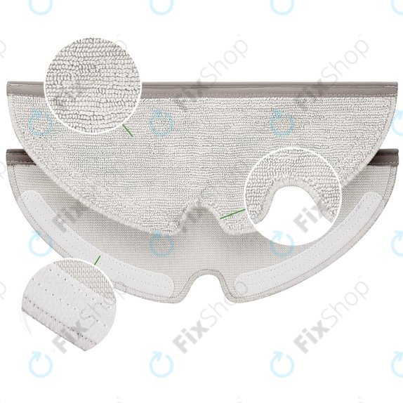 Set de piese de schimb pentru Xiaomi Roborock Q7+, Q7 Max, Q7 Max+ (1x Perie principală, 2x Filter, 2x Perie laterală – albă, 2x Mop, 2x Sac de praf)