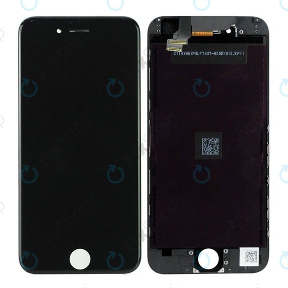 Ecran pentru iPhone 6, Black, Sticlă tactilă cu ramă, Refurbished