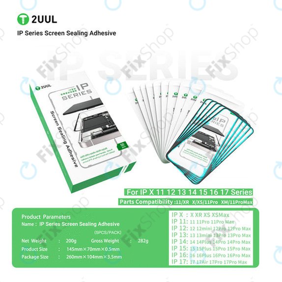 Autocolant de etanșare sub LCD pentru iPhone 13 Pro, 2UUL SA13P, (5buc)