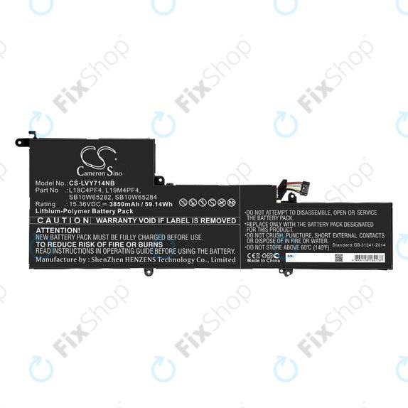 Baterie pentru Lenovo Yoga Slim 7, 14s, 3850mAh, Li-Pol, 15.36V, L19C4PF4, HQ