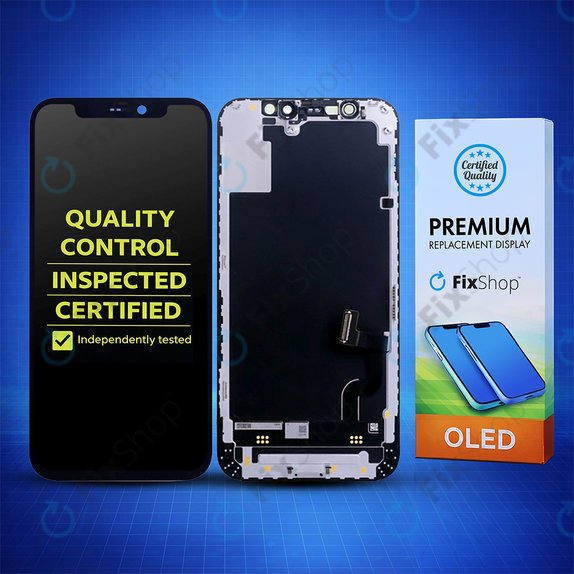 Ecran Hard OLED pentru iPhone 14, Sticlă tactilă cu ramă, FixPremium