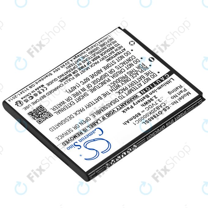 Baterie pentru Alcatel Onetouch, 800mAh, Li-ion, 3.7V, BTR510AB, HQ