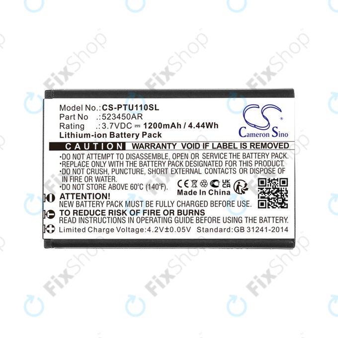 Baterie pentru Panasonic Kx-Tf200, Kx-Tu110, 1200mAh, Li-Ion, 3.7V, 523450AR, HQ