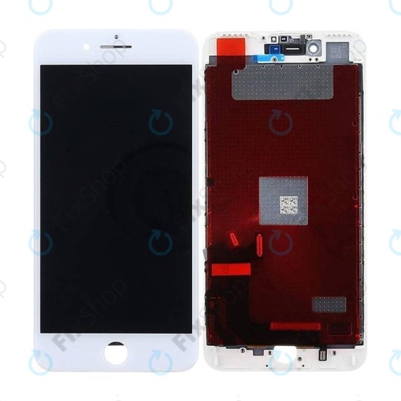 Ecran In-Cell pentru iPhone 7 Plus, White, Sticlă tactilă cu ramă, FixPremium