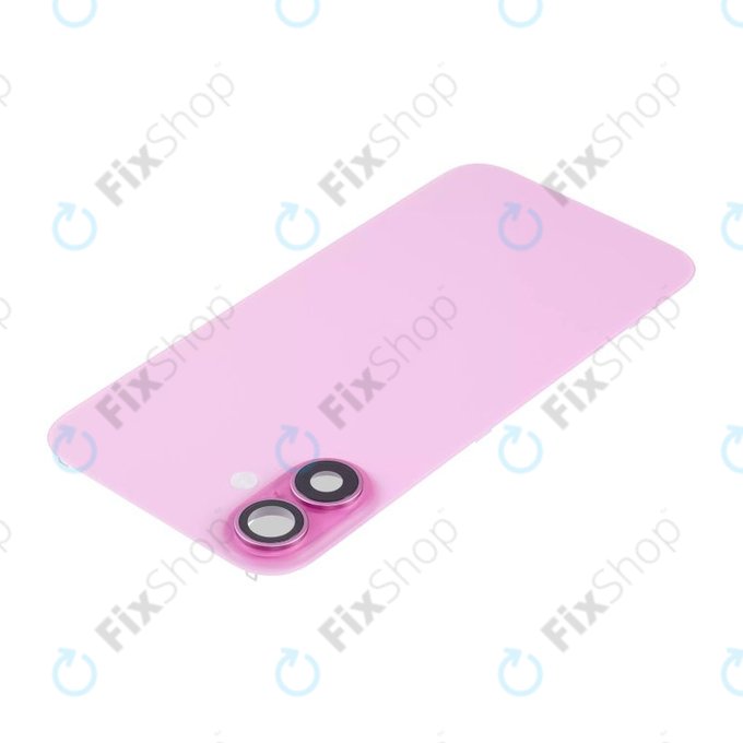 Apple iPhone 16 - Sticlă pentru carcasa din spate + Sticlă cameră + Placă metalică + Magneți MagSafe (Pink)