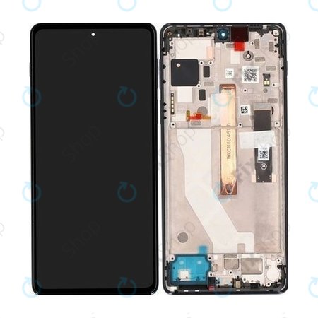 Motorola Edge 20 Pro XT2153 - Ecran LCD + Sticlă tactilă + Ramă (Midnight Blue) - 5D68C19375 Genuine Service Pack