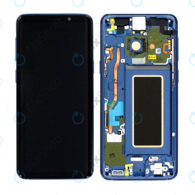 Samsung Galaxy S9 G960F - Ecran LCD + Sticlă Tactilă + Ramă (Coral Blue) - GH97-21696D, GH97-21697D Genuine Service Pack