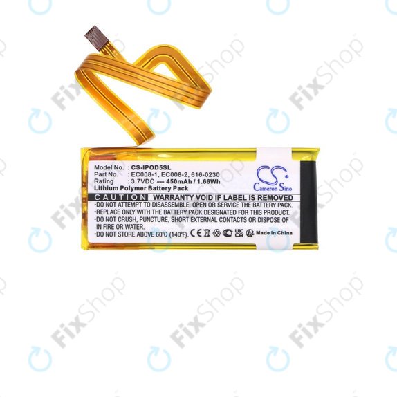Baterie pentru Apple iPod Classic 6th Gen, iPod 5G, iPod Video, 450mAh, Li-Pol, 3.7V, EC008, HQ