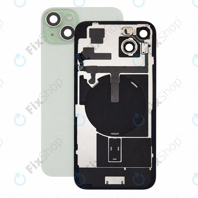 Sticlă carcasă spate pentru iPhone 15 Plus, Green, Pulled A