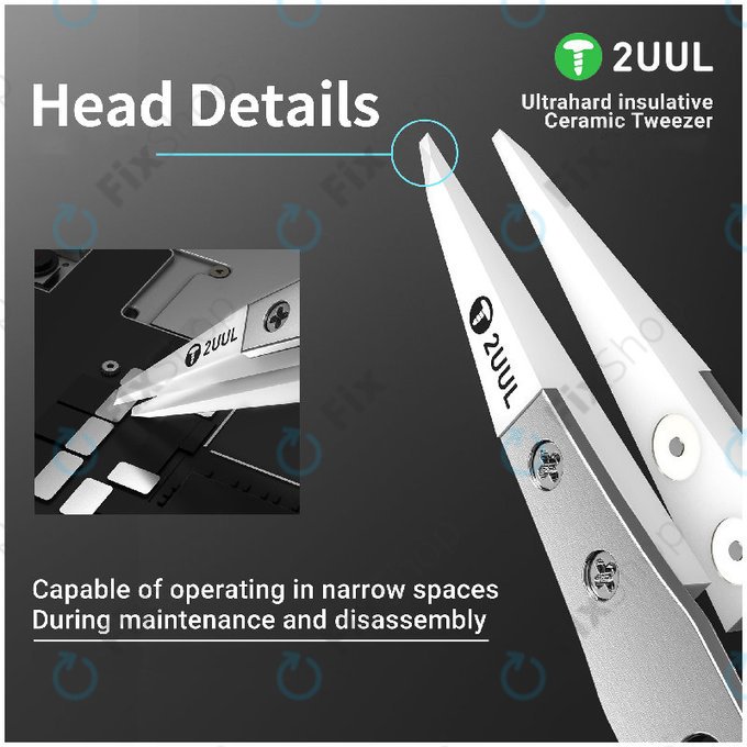 Pensetă de precizie, izolată ceramic, 2UUL TW31