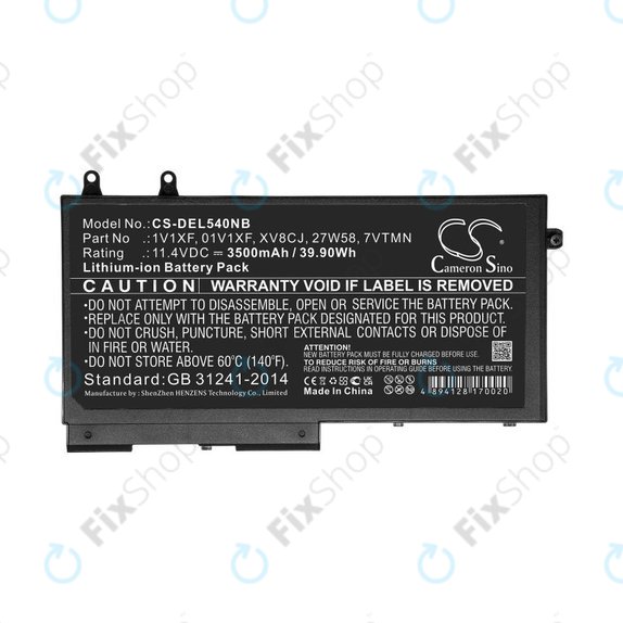 Baterie pentru Dell Latitude 5400, Inspiron 7591 2-in-1, 3500mAh, Li-Ion, 11.4V, XV8CJ, HQ