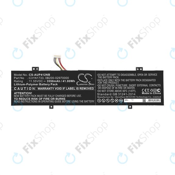 Baterie pentru Asus VivoBook Flip 14 Tp412fa/ua, 3550mAh, Li-Pol, 11.55V, C31N1733, HQ