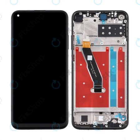 Huawei P40 Lite E - Ecran LCD + Sticlă Tactilă + Ramă (Midnight Black) TFT