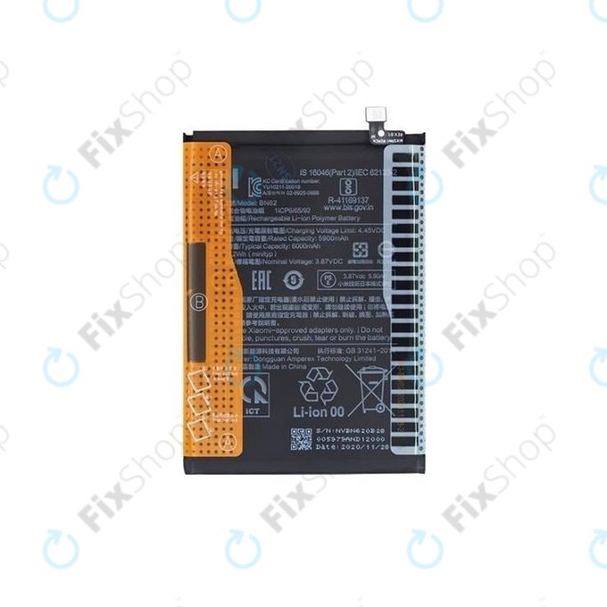 Xiaomi Redmi 9T - Baterie BN62 6000mAh - 46020000521G Genuine Service Pack